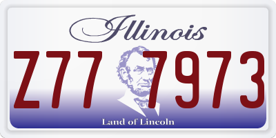 IL license plate Z777973