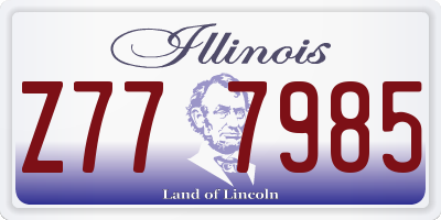 IL license plate Z777985