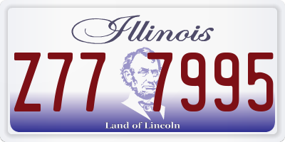IL license plate Z777995