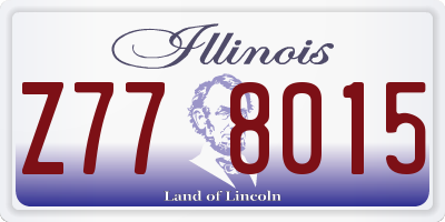 IL license plate Z778015