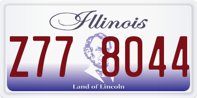 IL license plate Z778044