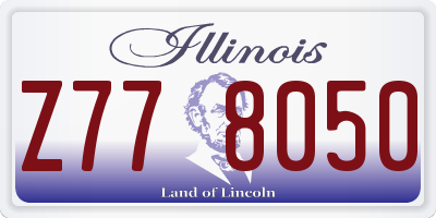 IL license plate Z778050