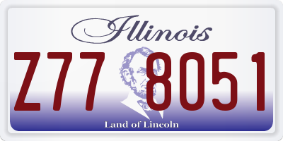 IL license plate Z778051