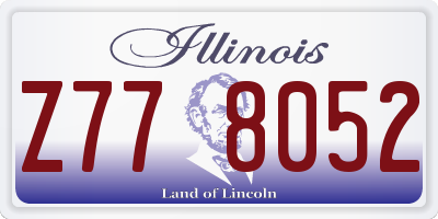 IL license plate Z778052