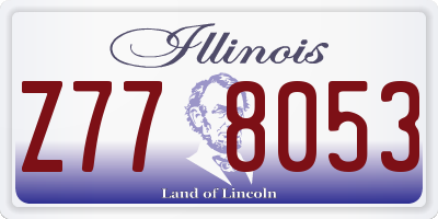 IL license plate Z778053