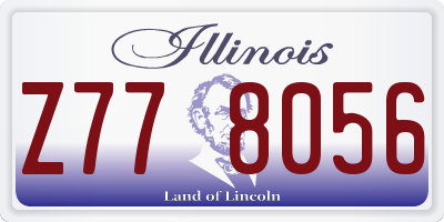 IL license plate Z778056
