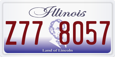 IL license plate Z778057