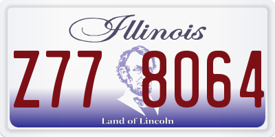 IL license plate Z778064