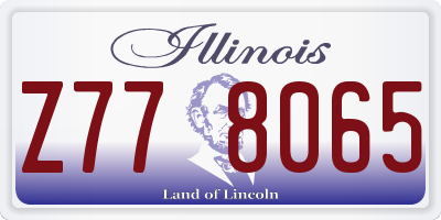 IL license plate Z778065