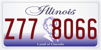 IL license plate Z778066