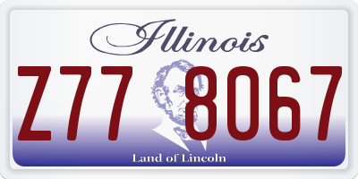 IL license plate Z778067