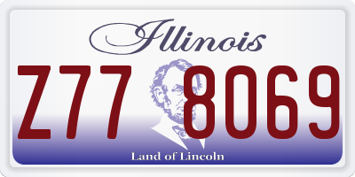 IL license plate Z778069