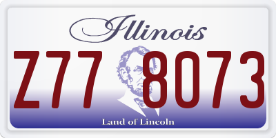 IL license plate Z778073