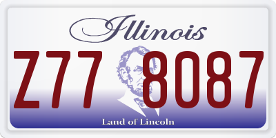 IL license plate Z778087