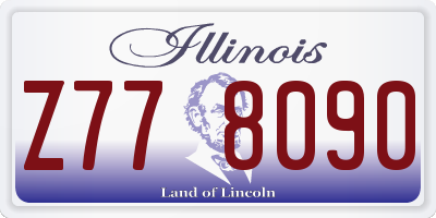 IL license plate Z778090