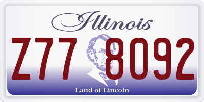 IL license plate Z778092