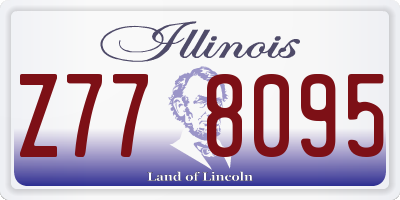 IL license plate Z778095