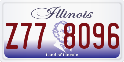 IL license plate Z778096