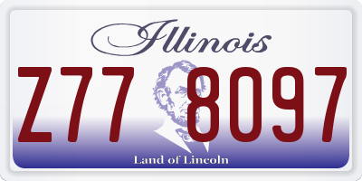 IL license plate Z778097