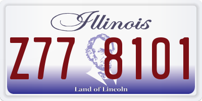 IL license plate Z778101