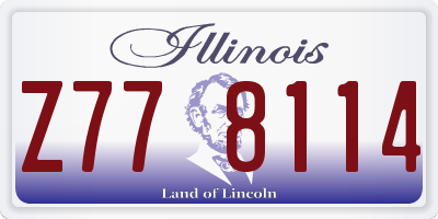 IL license plate Z778114