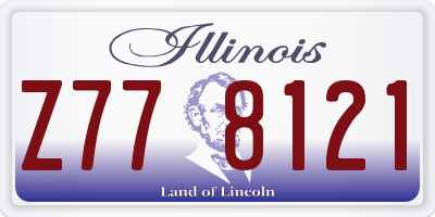 IL license plate Z778121