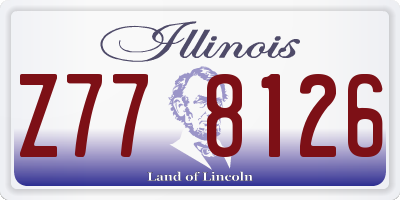 IL license plate Z778126