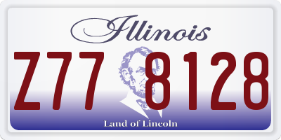 IL license plate Z778128