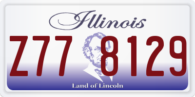 IL license plate Z778129