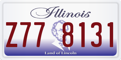 IL license plate Z778131