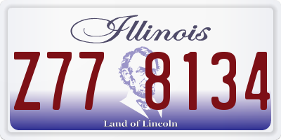 IL license plate Z778134