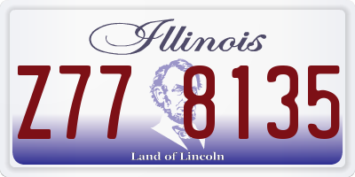 IL license plate Z778135
