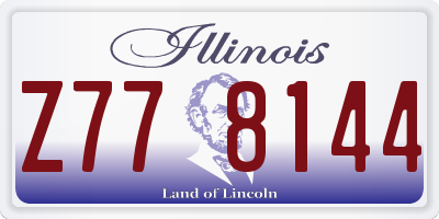 IL license plate Z778144