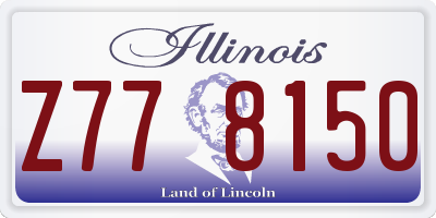 IL license plate Z778150