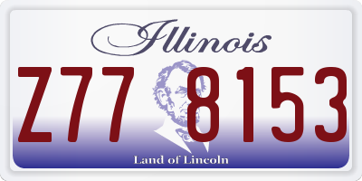 IL license plate Z778153