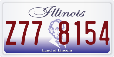 IL license plate Z778154