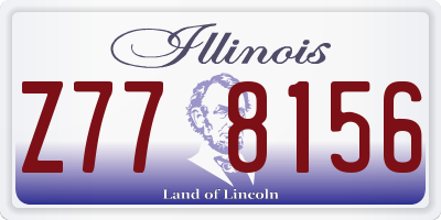 IL license plate Z778156