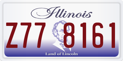 IL license plate Z778161