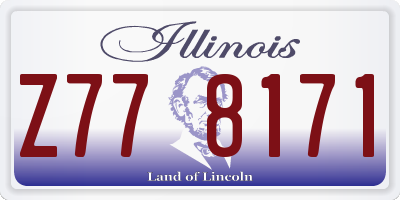IL license plate Z778171