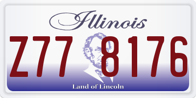 IL license plate Z778176