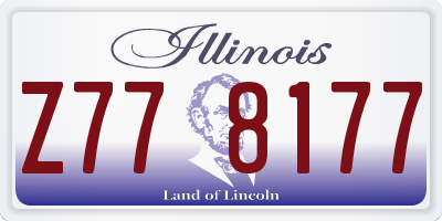 IL license plate Z778177