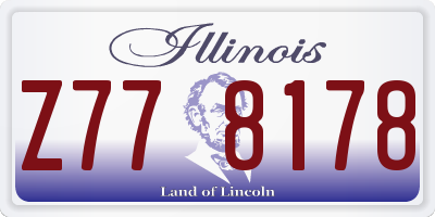IL license plate Z778178