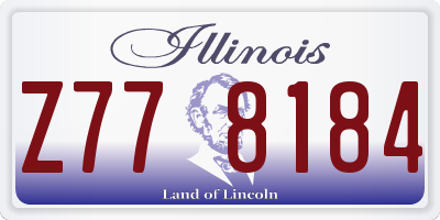IL license plate Z778184