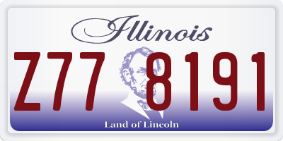 IL license plate Z778191