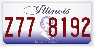 IL license plate Z778192