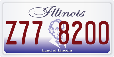 IL license plate Z778200