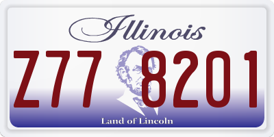 IL license plate Z778201