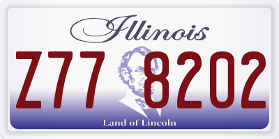 IL license plate Z778202