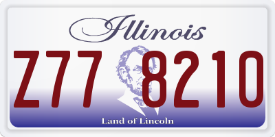 IL license plate Z778210