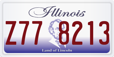 IL license plate Z778213